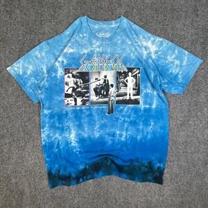 Liquid Blue Genesis The Lamb Lies Down on Broadway Tie Dye Shirt Mens Large Blue